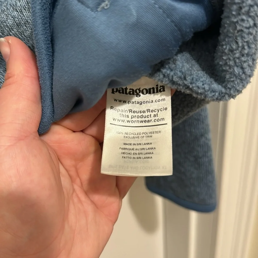 EUC Light Blue Better Sweater Patagonia Fleece Zip Up Size L - Picture 5 of 6